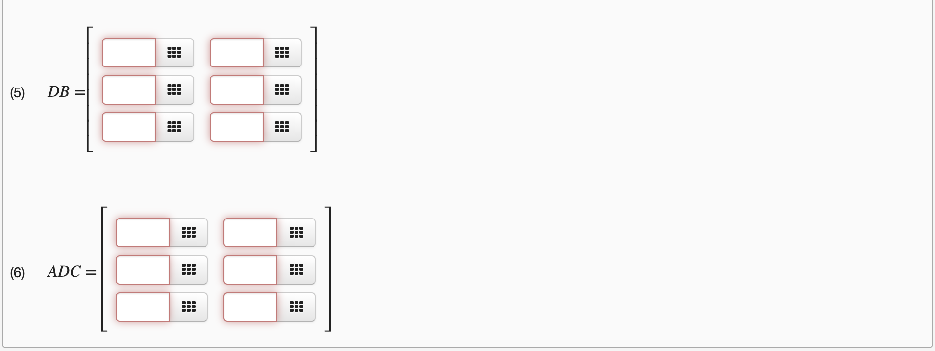 Solved Part 1 Consider the matrices A, B, C, and D below. 3 | Chegg.com