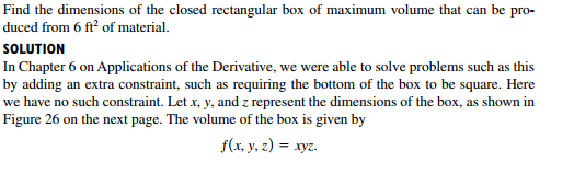 Solved Find the dimensions of the closed rectangular box of | Chegg.com
