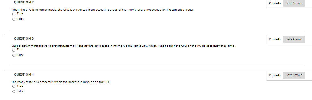 Solved Question 2 2 Points Save Answer When The Cpu Is In Chegg Solved Question 2 2 Points Save Answer When The Cpu Is In Chegg