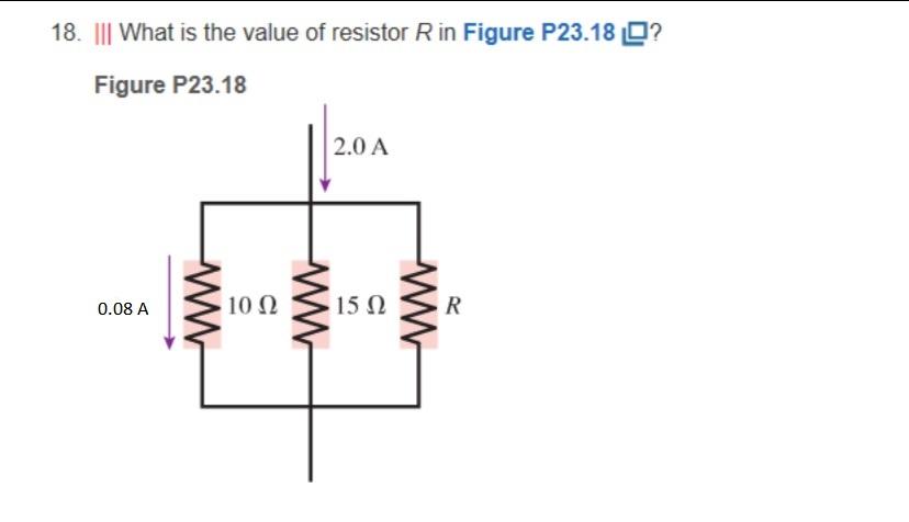 Solved 18. III What Is The Value Of Resistor R In Figure | Chegg.com