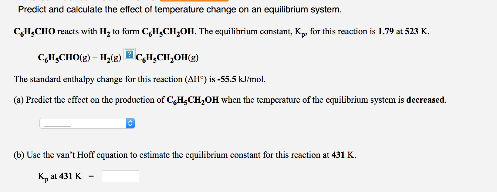 Solved Predict and calculate the effect of temperature | Chegg.com