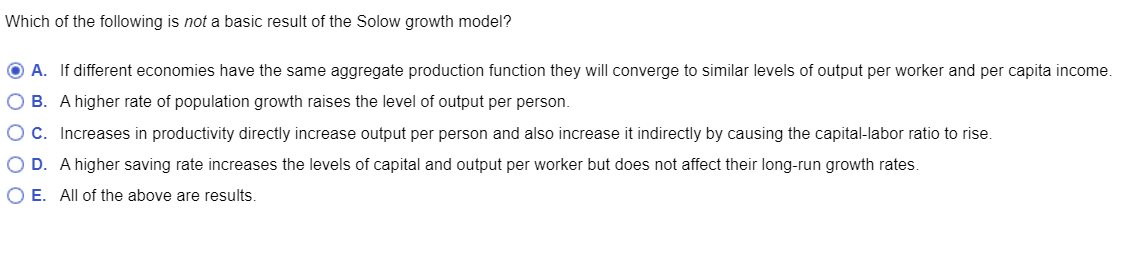 Solved Which of the following is not a basic result of the | Chegg.com