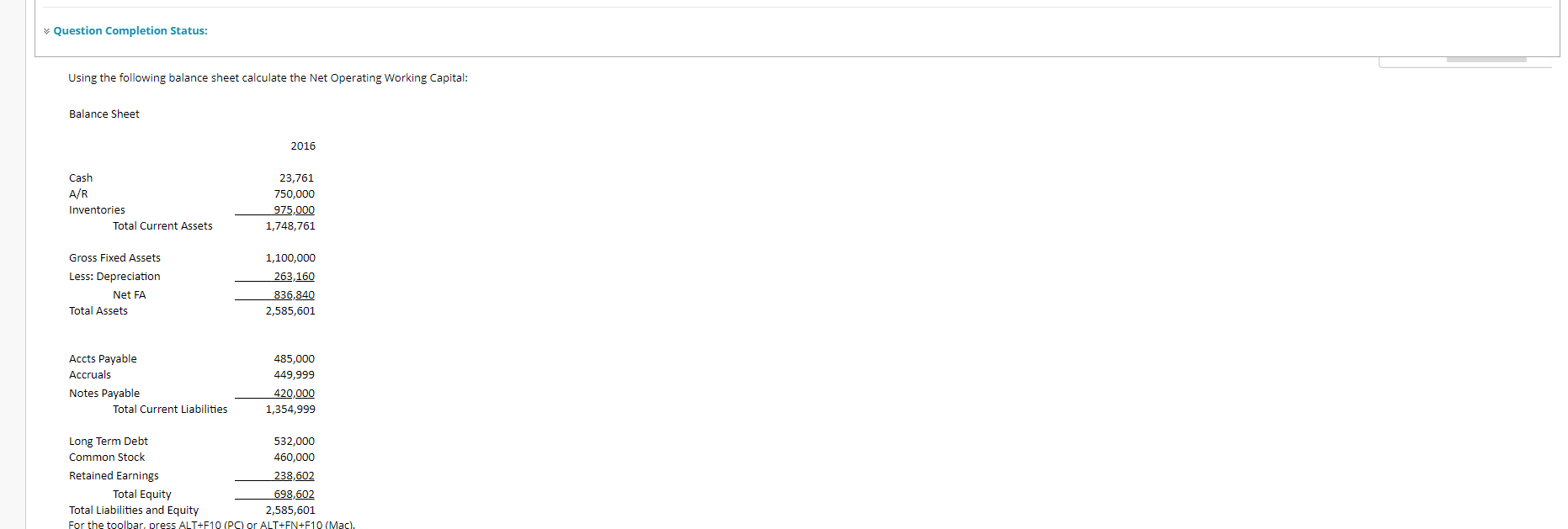 Solved Question Completion Status: Using the following | Chegg.com