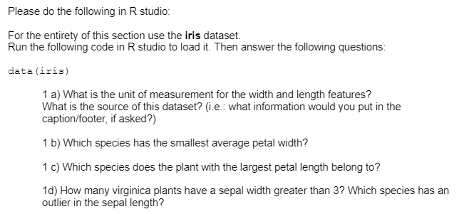 ease do the following in R studio: i the entirety of | Chegg.com