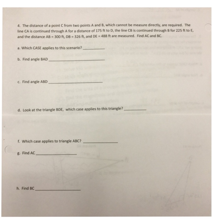 Solved 4. The distance of a point C from two points A and B, | Chegg.com