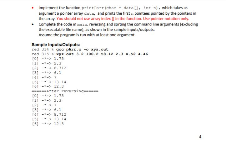 In ANSCI-C Write a program to rearrange an array | Chegg.com