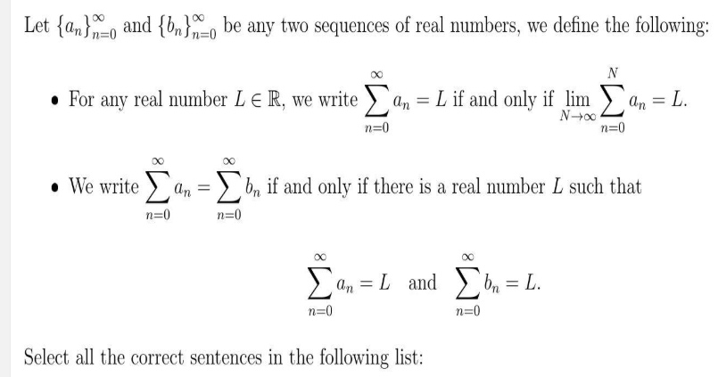 Solved Let {an}and {bn}