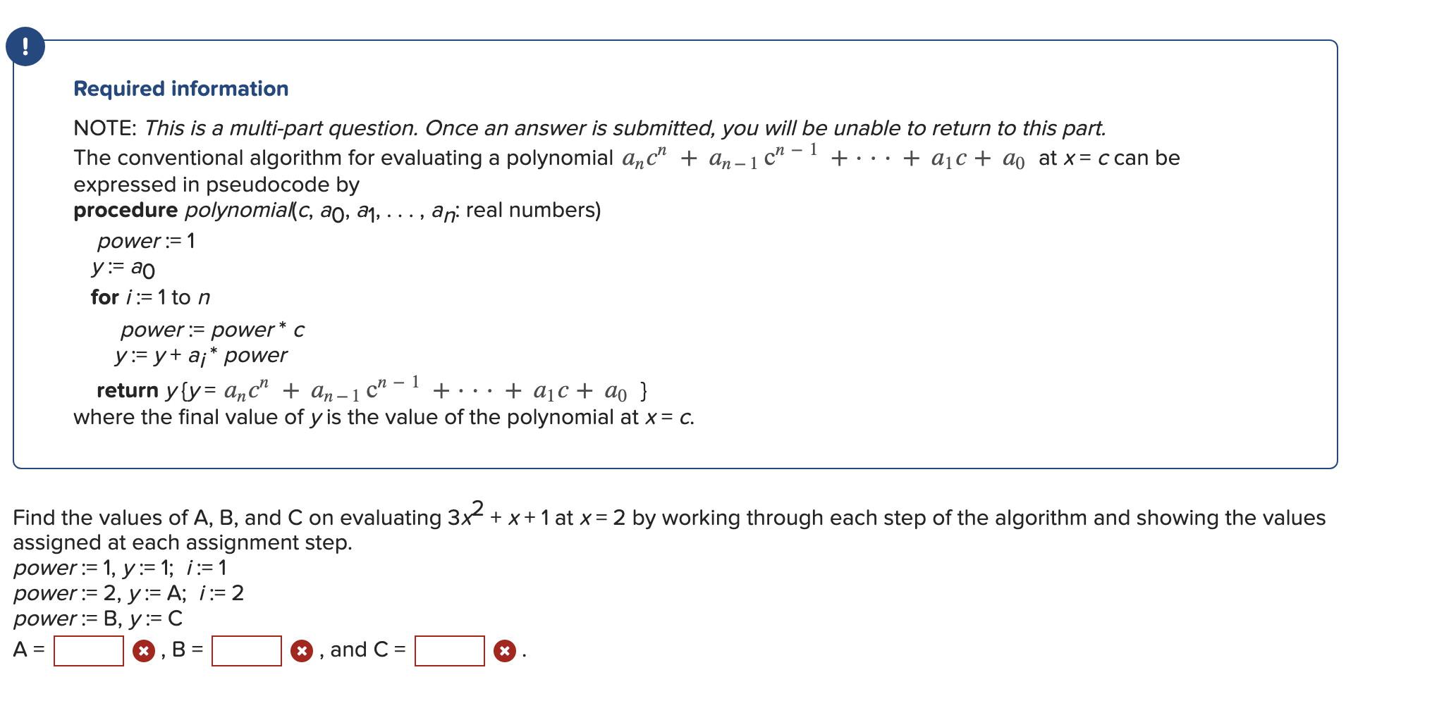 Solved Required information NOTE: This is a multi-part | Chegg.com
