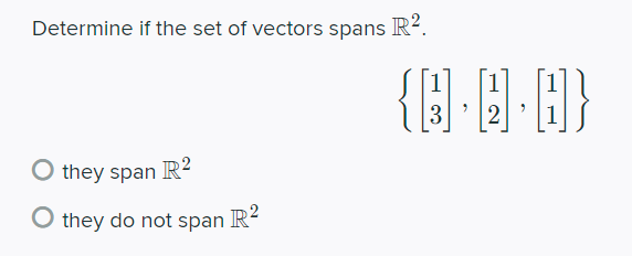 span of vectors in r2