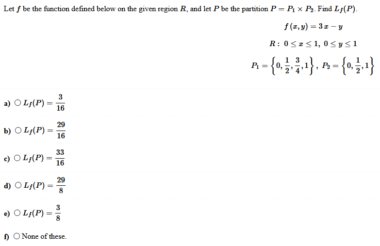 Solved Let F Be The Function Defined Below On The Given R Chegg Com