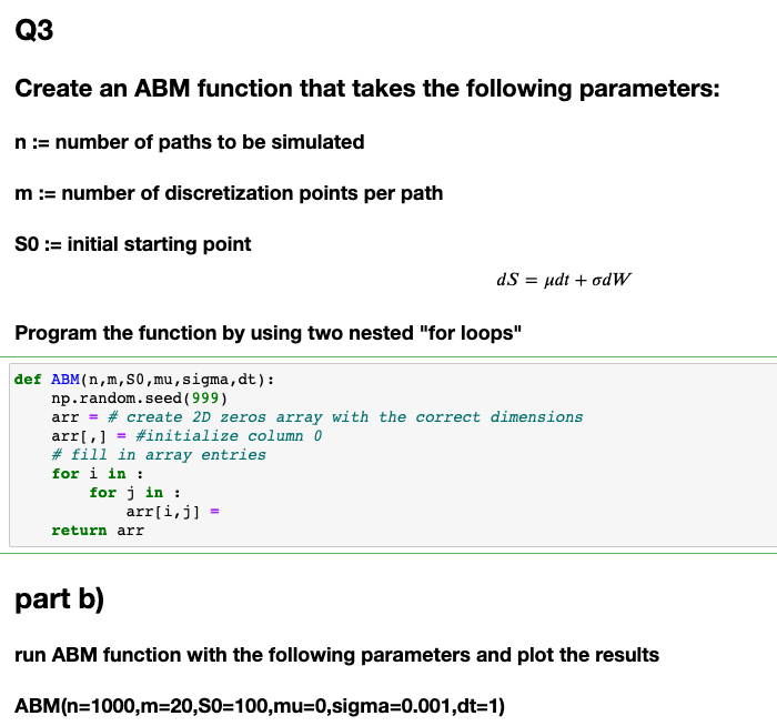 Q3 Create an ABM function that takes the following | Chegg.com