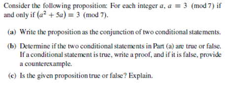 Solved Consider The Following Proposition: For Each Integer | Chegg.com