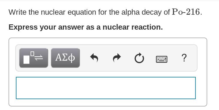 Solved Write The Nuclear Equation For The Alpha Decay Of Chegg