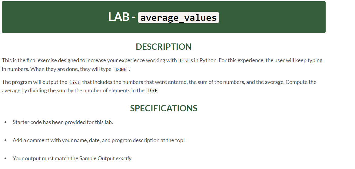 Solved SPECIFICATIONS - Starter code has been provided for | Chegg.com