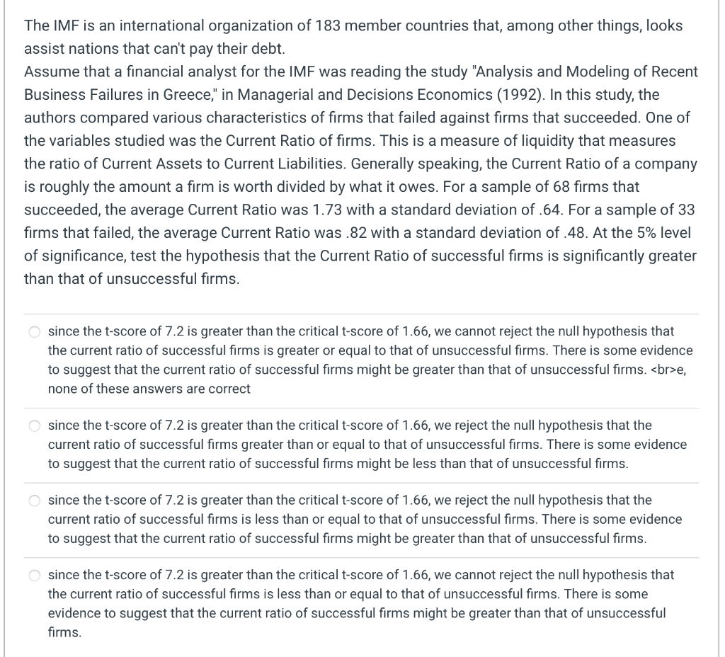 Solved The IMF is an international organization of 183 | Chegg.com