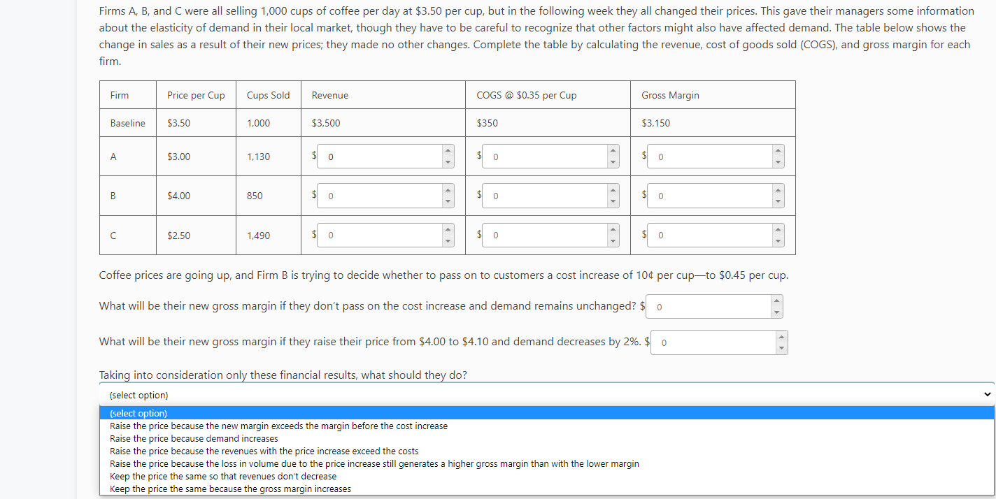 Solved QUESTION 1 Firms A, B, and C were all selling 1,000 | Chegg.com