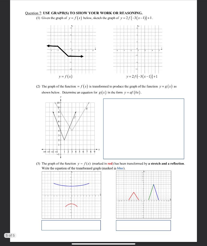 Solved Question 7 Use Graph S To Show Your Work Or Reas Chegg Com