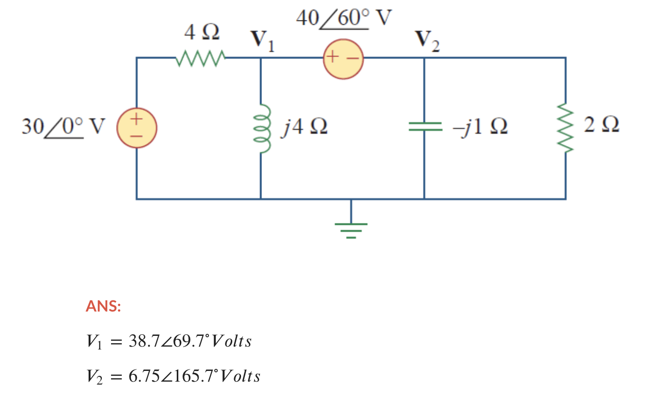 Solved Using Nodal analysis, calculate the node voltages V1