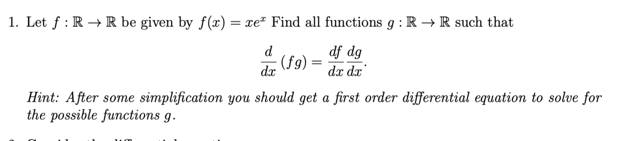 Solved Let F R→r ﻿be Given By F X Xex ﻿find All Functions