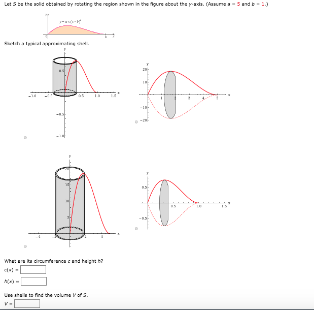 Solved Use the method of cylindrical shells to find the