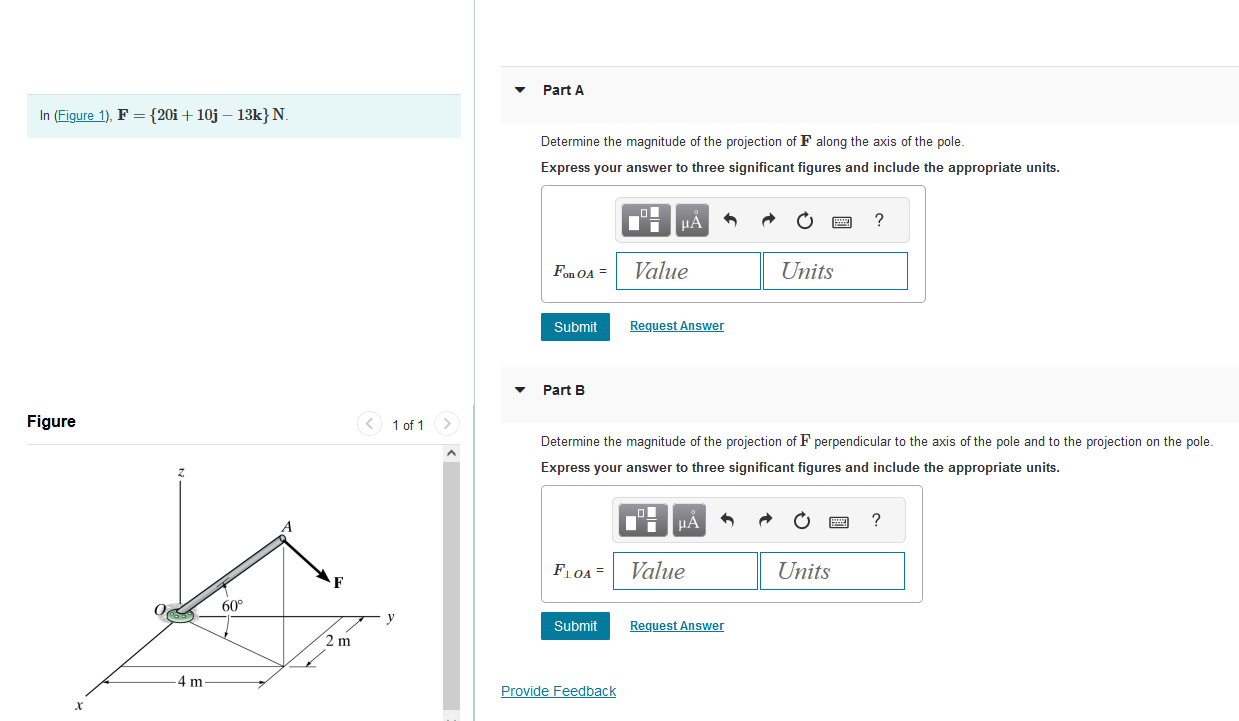 Solved F={20i+10j−13k}N Determine the magnitude of the | Chegg.com