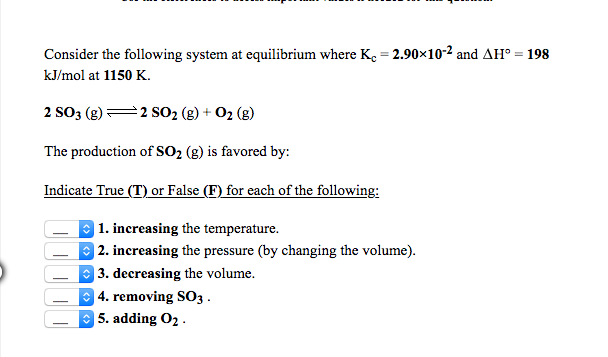 Solved Consider The Following System At Equilibrium Where Chegg Com