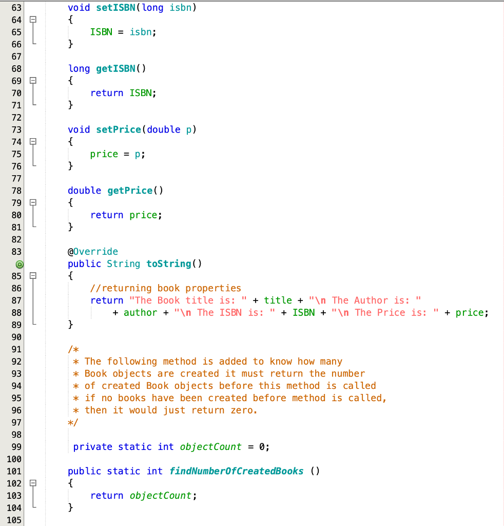 Solved public class Book t 20 21 23//initialize the four | Chegg.com