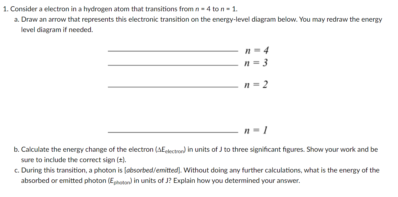 Solved Consider a electron in a hydrogen atom that | Chegg.com