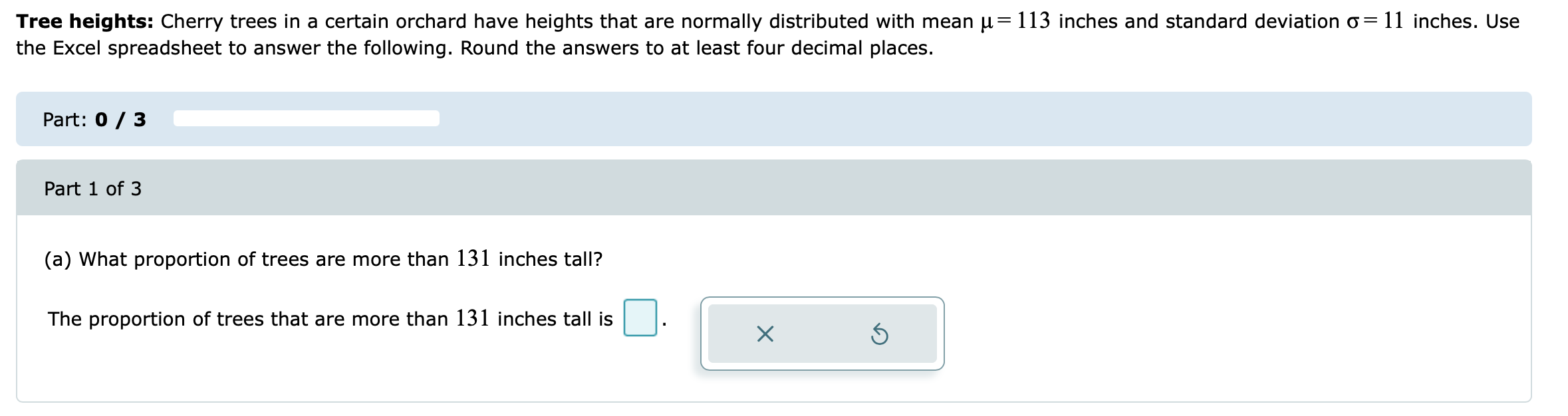 Solved Tree heights Cherry trees in a certain orchard have