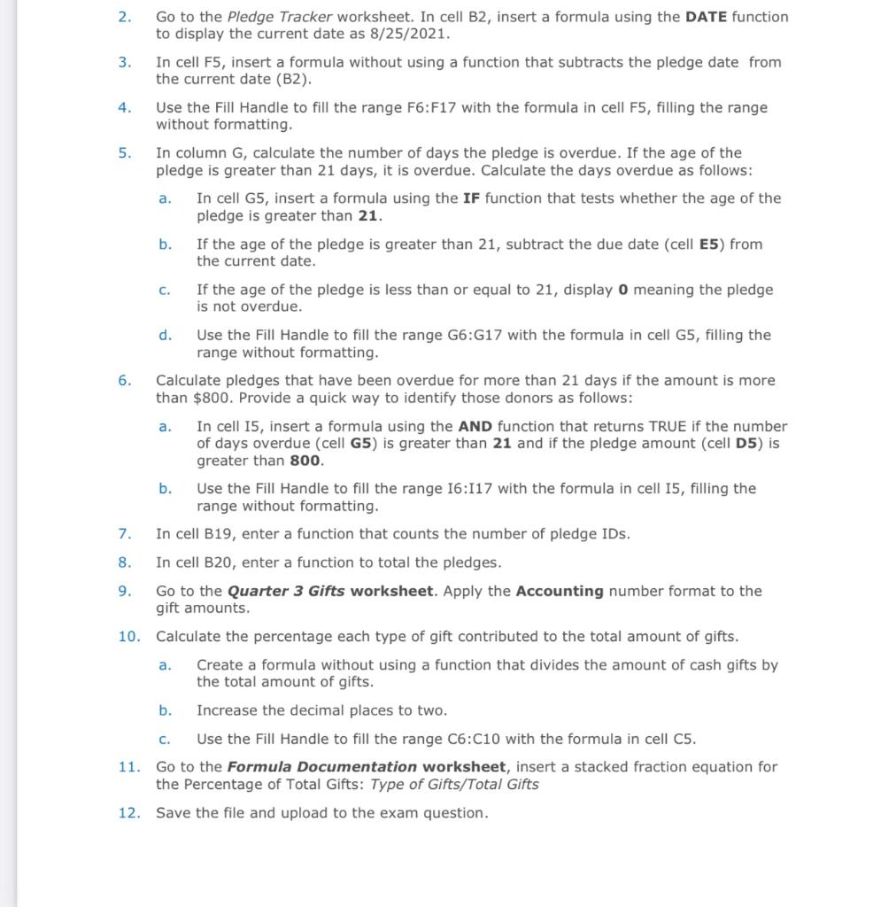 Solved Current Pledges Date: Total pledges: Total amount:3. | Chegg.com