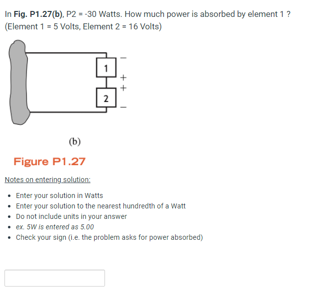 Solved In Fig. P1.27(a), P1 = 14 Watts. How Much Power Is | Chegg.com