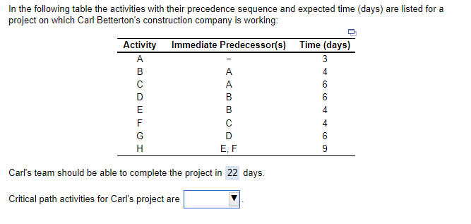 Solved One Of The Following:A - B - E - HA - B - D - GA - C | Chegg.com