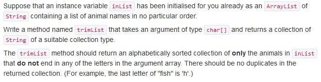 Solved Suppose that an instance variable inList has been | Chegg.com