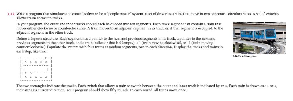 C++ PROGRAM HINT: MOVING TRAIN FUNCTION SHOULD LOOK | Chegg.com