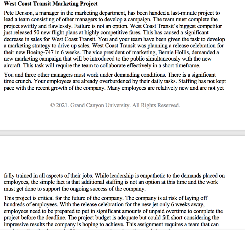 Solved West Coast Transit Case Study West Coast Transit Chegg Com