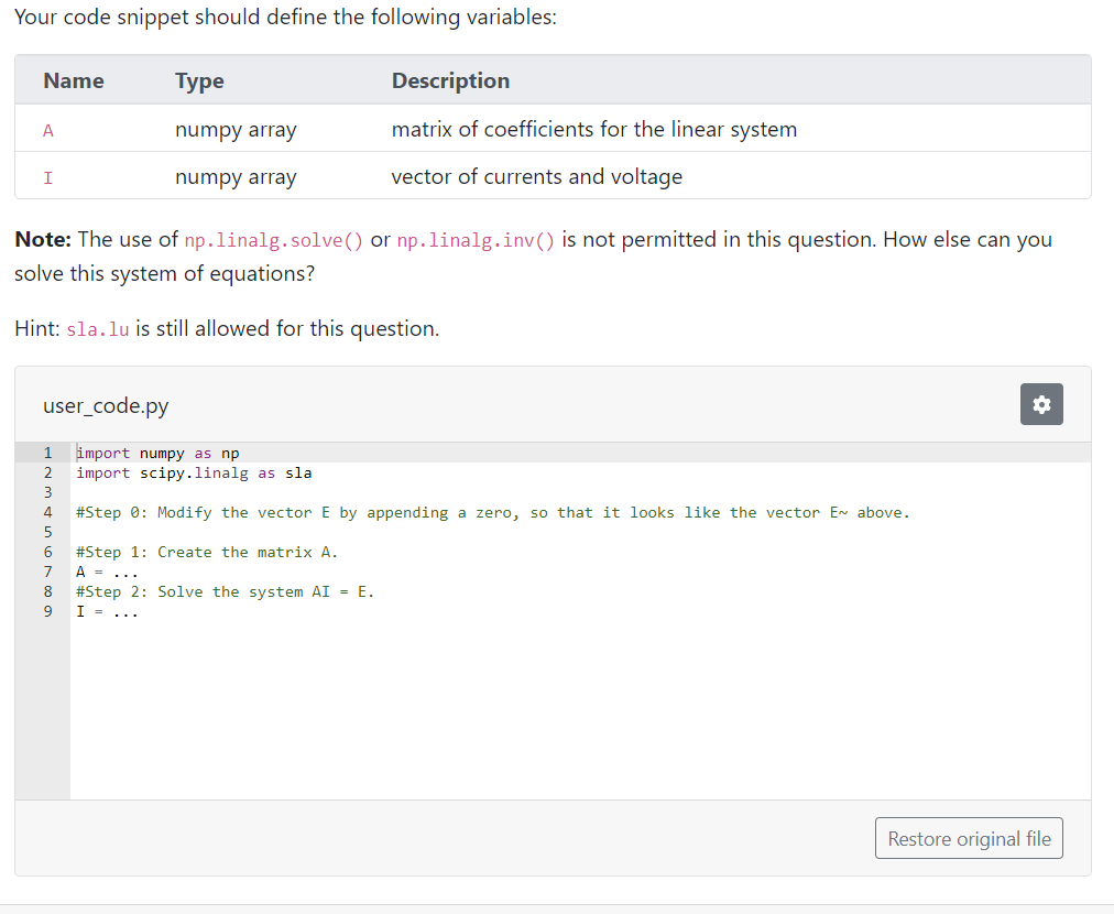 Solved Another example of a linear system is a circuit with | Chegg.com