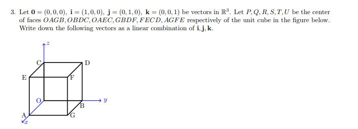 Solved 4. Consider the unit cube as in the previous | Chegg.com