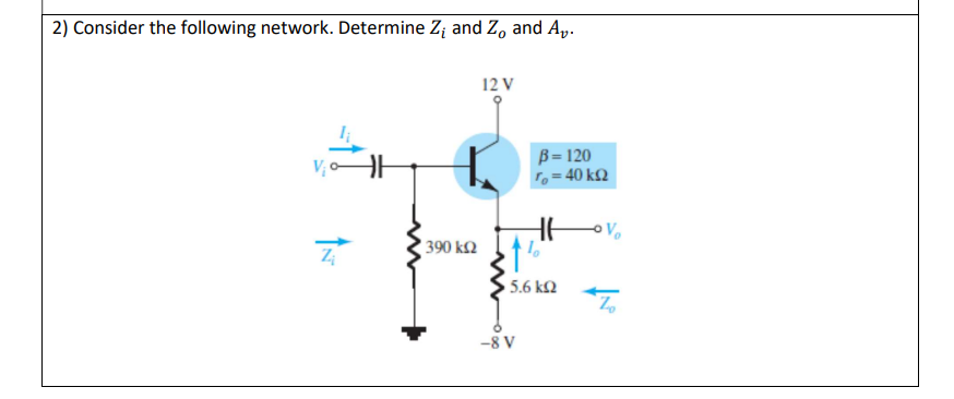 Solved 2) Consider the following network. Determine Zi and | Chegg.com