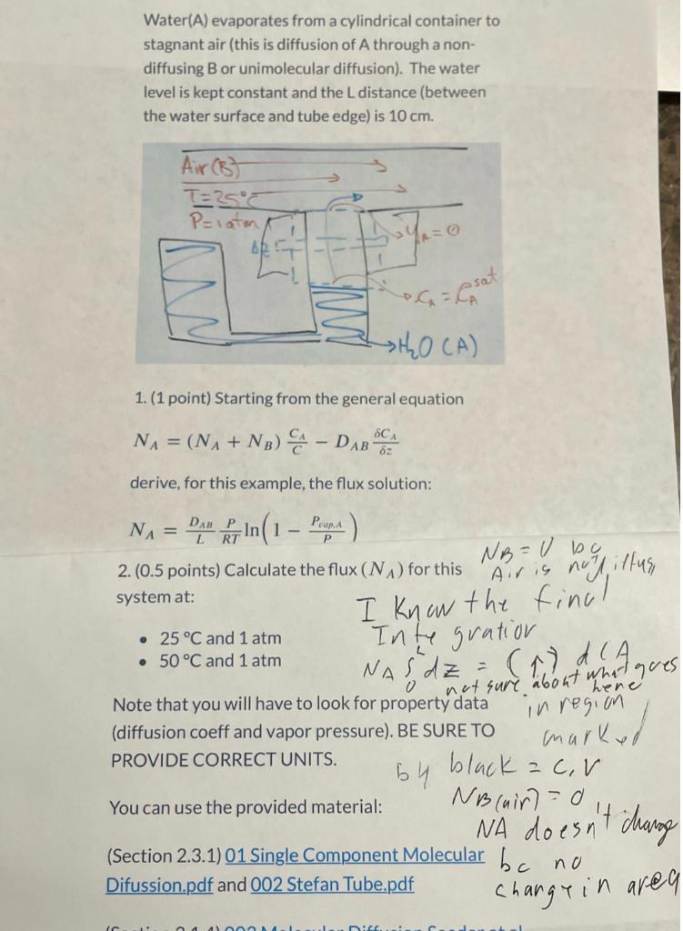 Solved I already know how to solve most of it Mass transfer. | Chegg.com