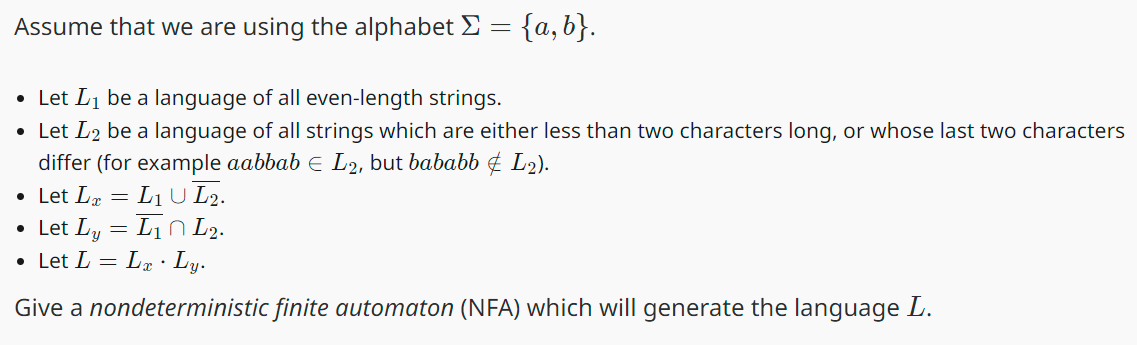 Solved Assume that we are using the alphabet Σ={a,b} - Let | Chegg.com