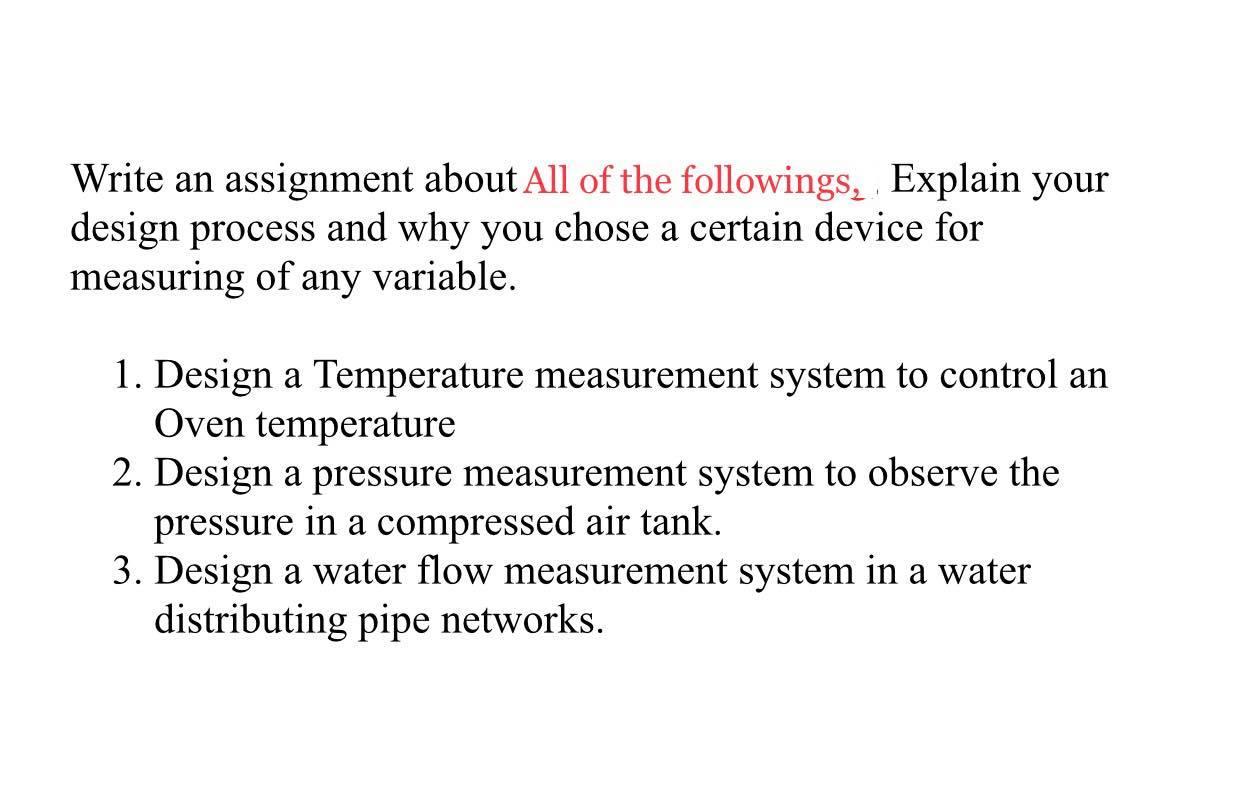 Solved Write An Assignment About All Of The Followings Chegg Com
