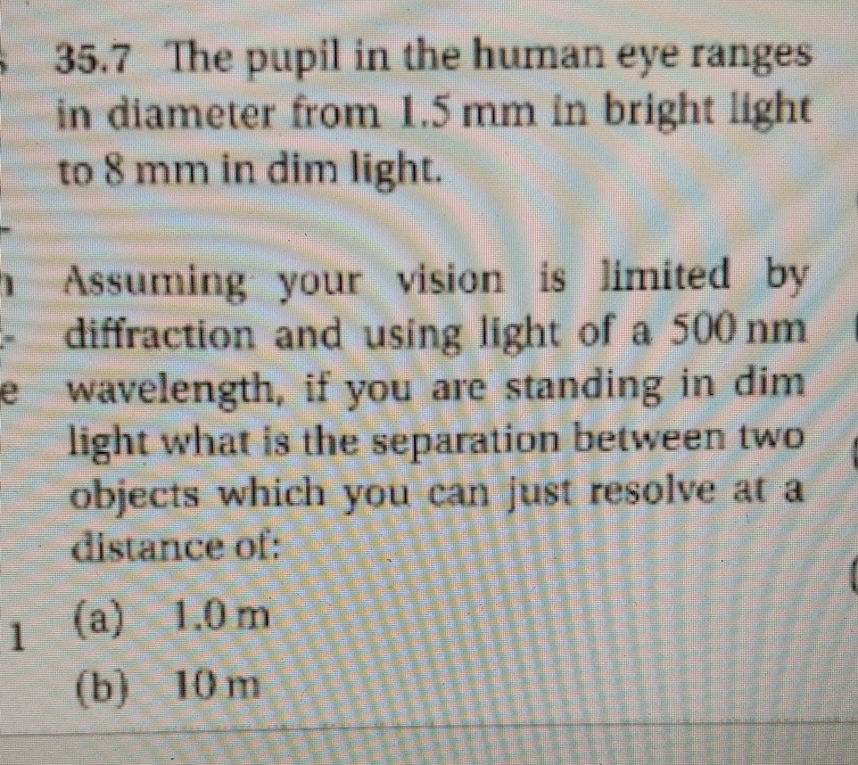 the diameter of the pupil of human eye is about 2.5 mm