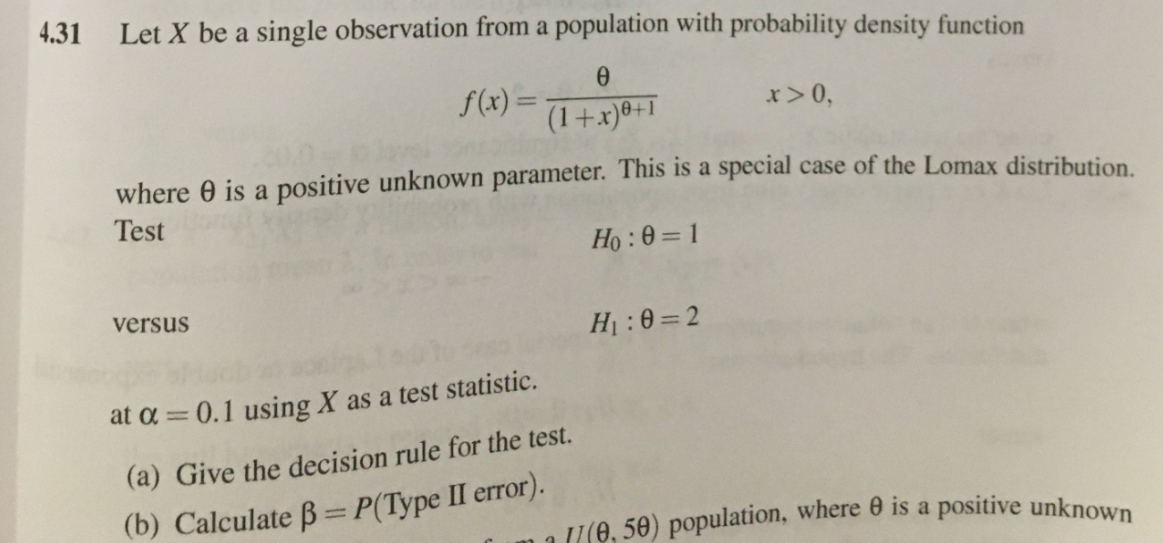 Solved 4.31 Let X be a single observation from a population | Chegg.com