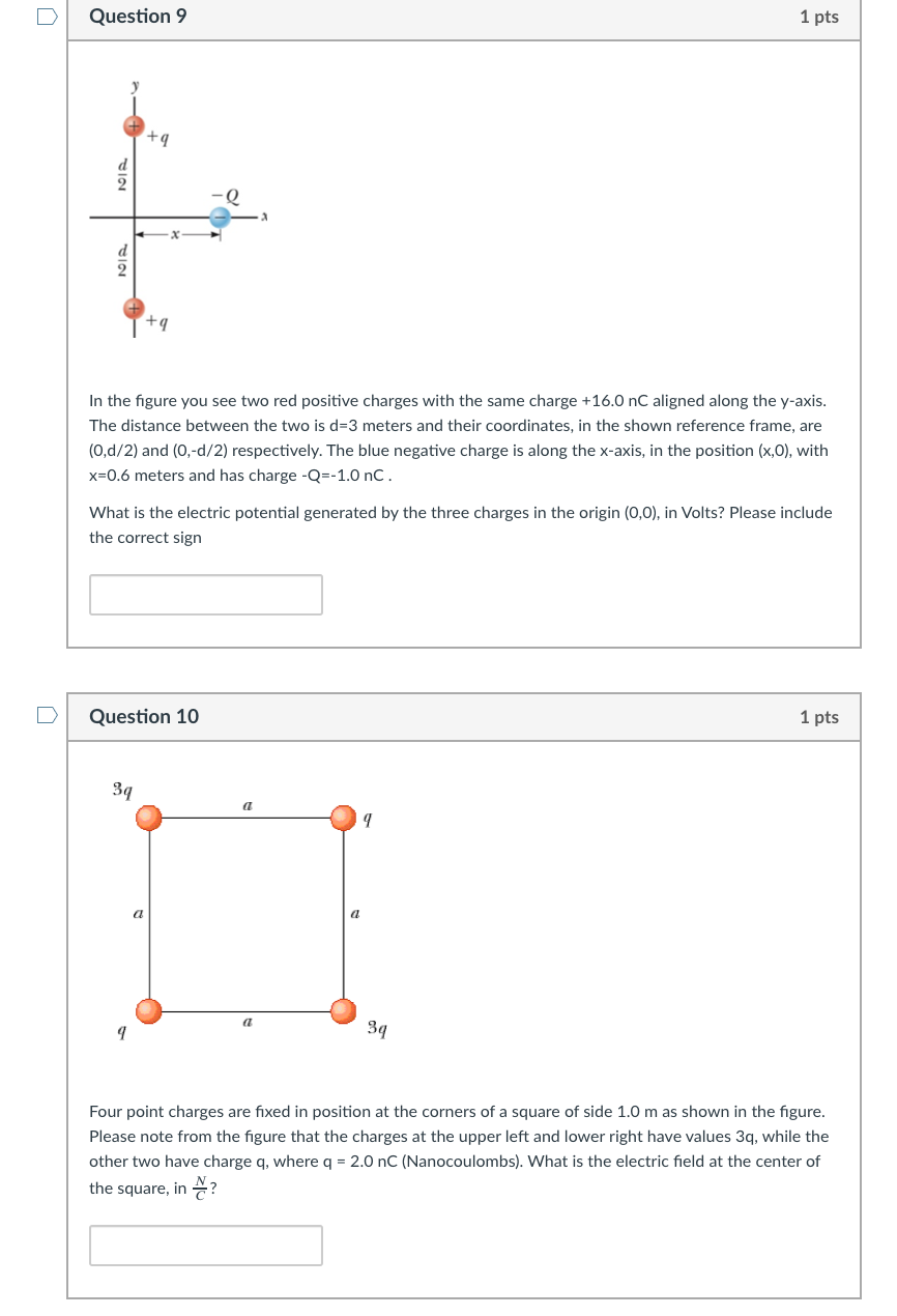 Solved D Question 9 1 pts +9 d 2 d NI +9 In the figure you | Chegg.com
