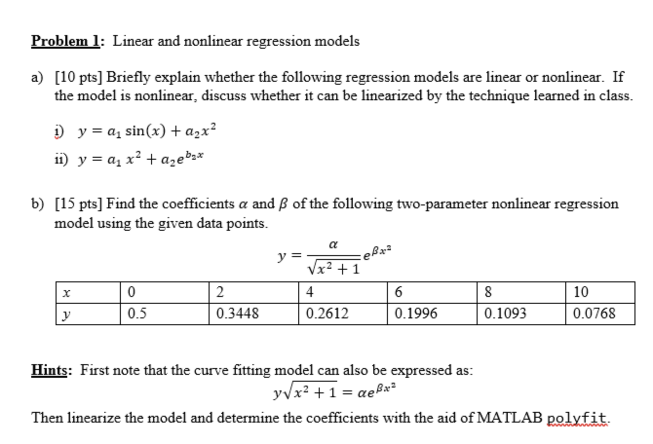 Curve Fitting with Linear and Nonlinear Regression