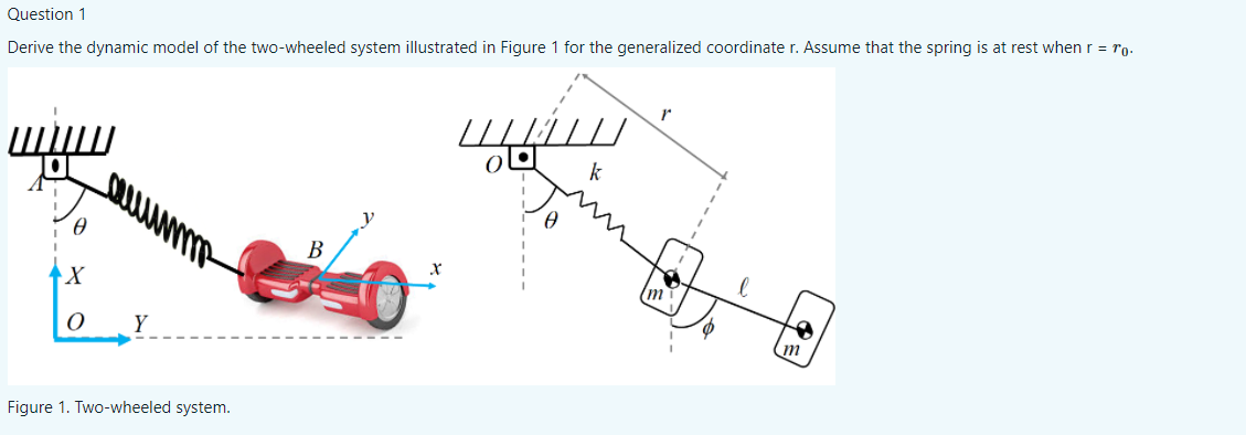Solved Question 1 Derive the dynamic model of the | Chegg.com