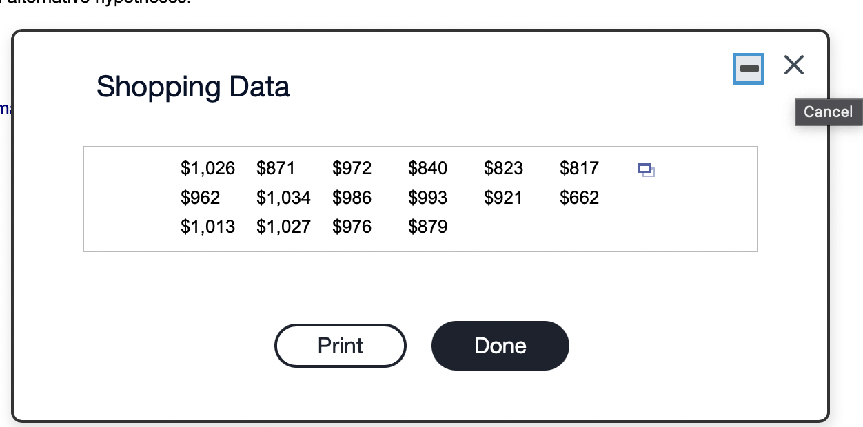 Shopping Data