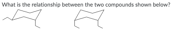 Solved What is the relationship between the two compounds | Chegg.com