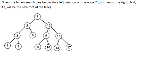 Solved Given the binary search tree below, do a left | Chegg.com