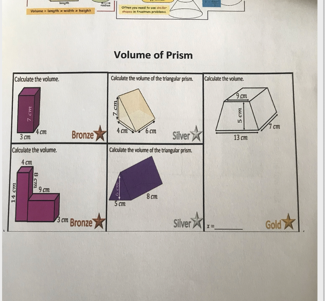 Solved length radius Volume = length x width x height Often | Chegg.com